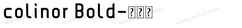 colinor Bold字体转换